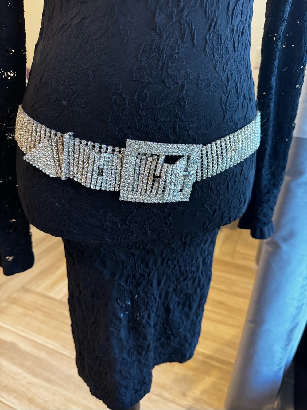 Silver Rhinestone Belt - Picture 5 of 16